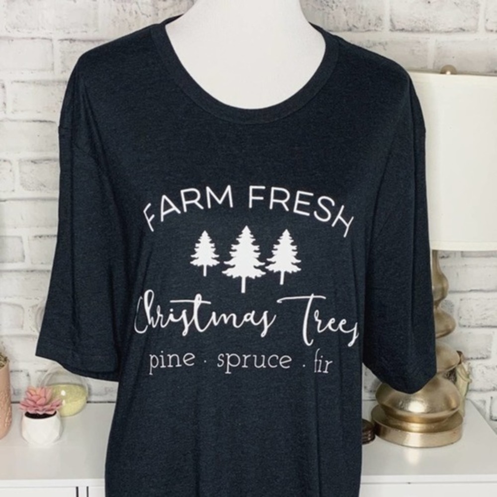 Bell‎ Canvas TShirt Farm Fresh Christmas Trees  Size 3XL